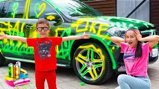 Artem and Mom - Funny stories for children about toys cars and superhero