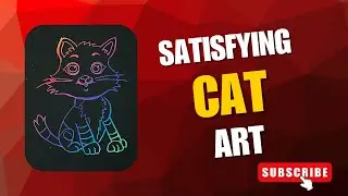 Watch This Cat Come Alive! 🎨 Scratch Art Compilation