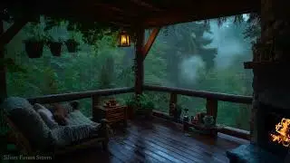 Sleep in the Deep Forest 🌧️ Rain & Fire Sounds for Relaxation | Good Night!