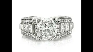 Mark Broumand - 7.78ct Cushion Cut Diamond Engagement Ring