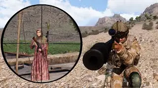 British Army sniper under heavy fire