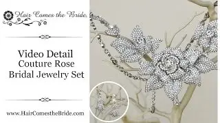 Rhinestone Rose Bridal Jewelry Set - Couture Rose
