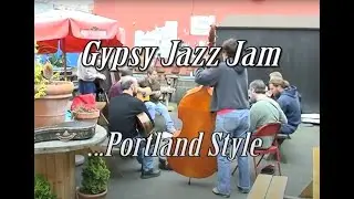 Gypsy Jazz Jam at the Moon & Sixpence in Portland Oregon
