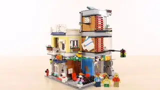 LEGO 31097 Pet Shop & Caf&eacute; Modular Build | Stunning Custom City Street Scene MOC!#lego #legobuild