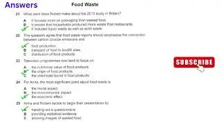 Food Waste | MCQ Practice: Improve IELTS Listening Score with Answers Key 2026
