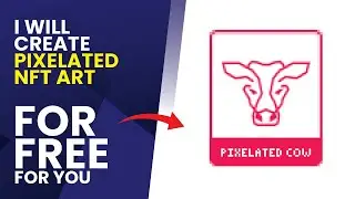 Pixelated NFT art of cow - free download
