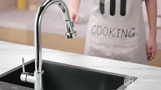 Euro Round Chrome Pull Out Spray Kitchen Sink Mixer Tap(KF1013）