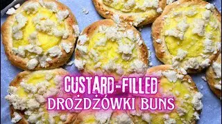 Soft Polish Custard Buns — Easy Drożdżówki With Pudding 波蘭甜點 - 布丁烤麵包