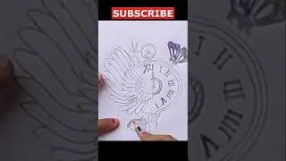 Wall watch in unique style drawing ⌚