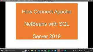 How To Connect Apache NetBeans  With SQL Server 2019