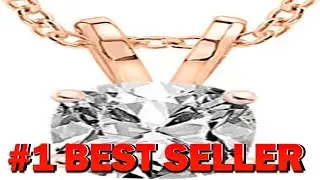 1.2 Carat 14K White Gold Cushion Diamond Solitaire Pendant Necklace I J Color - B01MREUV55