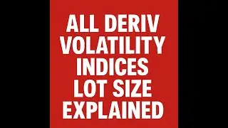 ALL DERIV VOLATILITY  AND LOT SIZE EXPLAINED