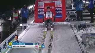 Anders Bardal 100 m - II seria - MŚ Predazzo Trampolino Dal Ben 2013 - K95 - 23.02.2013