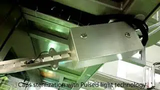 Cap sterilization with Pulsed light technology