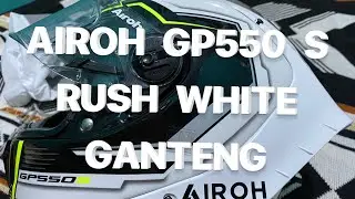 Review helm airoh gp550s rush white full face ganteng abis &hellip;!!!!