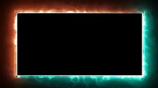 Glowing frame black screen | Neon light border | Frame template video background