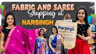 Sarees and Fabric Shopping At Narsingh || Pattu Saree Collection || Divya Vlogs