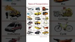 Types of vehicles#transport names #English with Maryam