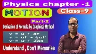 Class 9 Physics Motion | Graphical Method से Formula Derivation | Part-2
