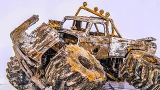 1975 Ford F350 Monster Truck - Restoration Abandoned very Rusty Model Truck