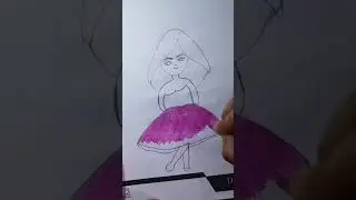 How to draw Barbie step by step. #shorts #shortvideo
