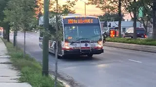 CTA 2022 Nova LFS Bus 8445 On Rt 100 Jeffery Manor Express (Credit Video To ChexTPCKSeanPlayz)