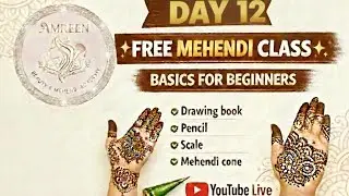 FREE Mehendi Class Day 12 | Design Improvement & Confidence Building Step-by-Step #freemehendiclass