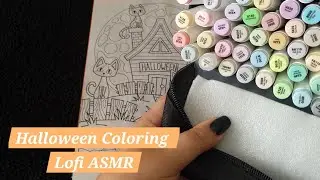 Lofi ASMR • Мягкая речь • Раскраска на Хэллоуин маркерами 🎃 Уютное общение и реальные звуки