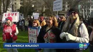 Sacramento region sees protests marking Trump's first year
