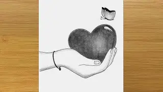 Easy Hand Holding Heart Drawing Tutorial: Learn to Draw Love and Affection | Art Creek