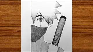Easy anime drawing | How to draw anime ninja | Anime half face drawing step by step