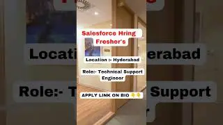 Salesforce Hring Software Engineer Fresher's #job #employment #hiring #interview #motivation