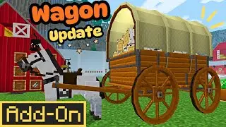 🐴 Обновление &laquo;ПОЕЗД&raquo;! Прикрепляйте и настраивайте повозки для лошадей в Minecraft Horse Ranch