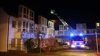 Gemeinsame Übung: Dachstuhlbrand im Alten- und Pflegeheim in Günzburg