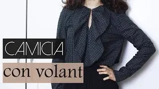 Camicia con volant | Cartamodello Burda Settembre 2017 | Un punto alla volta