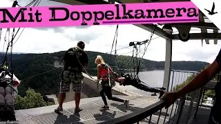 Seilbahn im Harz✅Ohne Kabine und Sessel &uuml;ber die Rappbodetalsperre.
