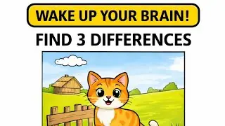 Find 3 Differences 🧠😺 | Spot the Difference Puzzle #Shorts