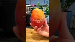Teething baby hack 🥭 #teethingbaby #momhack #teething #babyhack y
