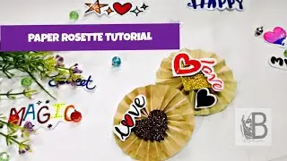 How to make perfect paper Rosettes 🌸| Paper Rosettes for Scrapbook | easy & simple tutorial
