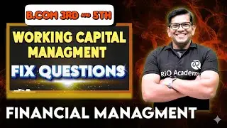 B.com 3rd Sem Financial management | working capital Fix questions | #bcom5thsem #financemanagement
