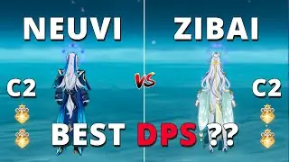 C2 ZIBAI vs C2 NEUVILLETTE!! Who is the Best DPS? (Genshin Impact)