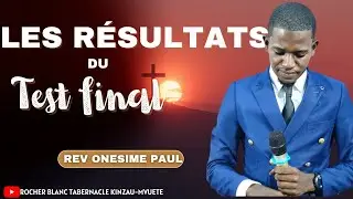 REV ONESIME PAUL  / LES RESULTATS DU TEST FINAL /  CULTE DOMINICAL  01 FEVRIER 2026 #rdcongo