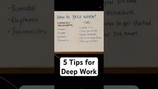5 Tips for doing Deep Work! #productivity #selfdevelopment #freelancing #deepwork #work  #calnewport