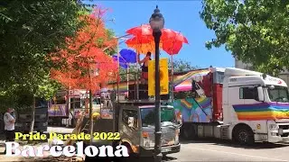 Pride Parade Barcelona 2022 🌈 The Preparation of the Colourful Huge Floats