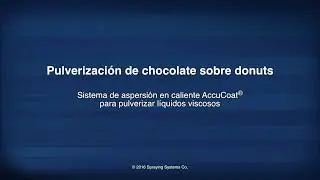 AccuCoat&reg;   Aspersi&oacute;n  de chocolate sobre donuts