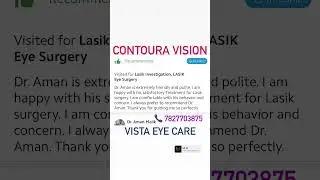 Best LASIK eye Surgery in Delhi | Best LASIK Surgeon In Delhi | CONTOURA Vision LASIK |Dr Aman Malik