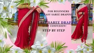 Saree Draping for Beginners | Easy Step-by-Step Method | Tips & Tricks |wedding & function | hack