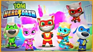 Talking Tom Hero Dash 💨 Unlock All Characters 🔓New Update Gameplay ✅ 12 &lrm;@sitamanna