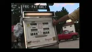 Old School Gas Pump in Action