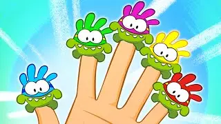 Aprende español con Om Nom | Canción de la familia Finger con Super Nom | Canciones infantiles